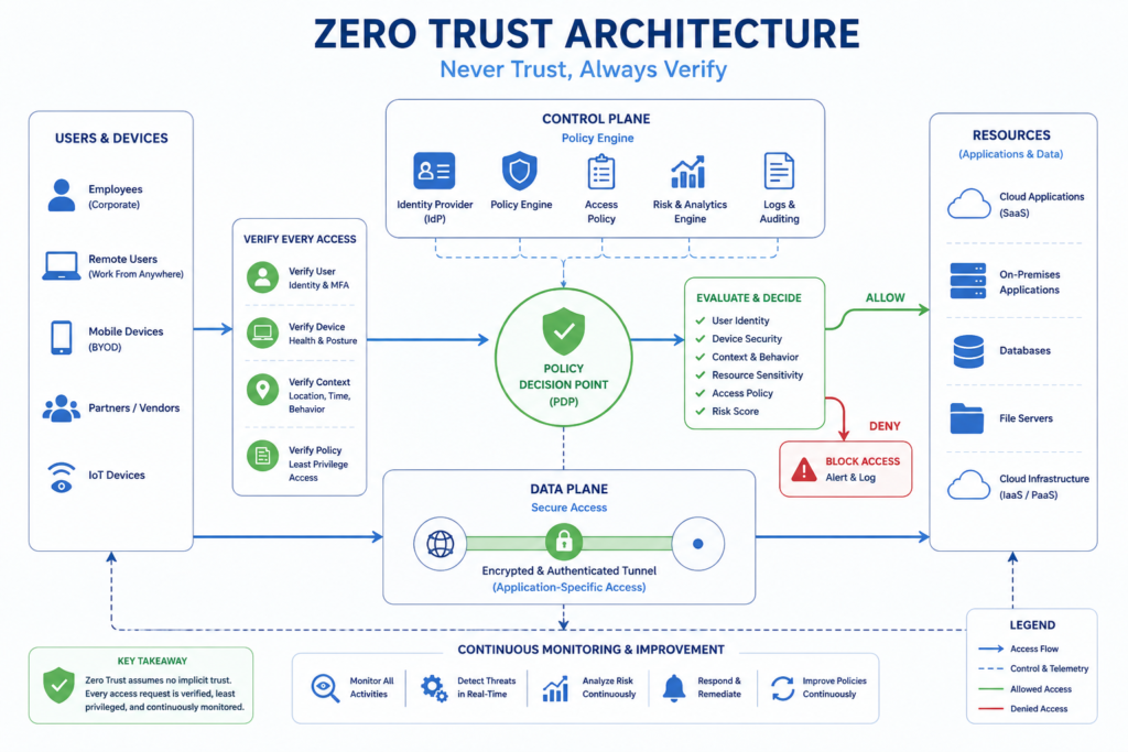 Zero Trust Architecture Infographic